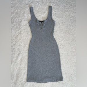 Grey ribbed dress